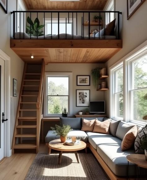 Mezzanine Stairs, Dream Flat, Mezzanine Bedroom, Beach Interior, Exposed Beams, Second Floor, Country House, Beams, Flooring