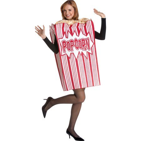 Popcorn Costume Corn Costume, Popcorn Costume, Food Halloween Costumes, Flamingo Costume, Movie Night Popcorn, Themed Halloween Costumes, Movie Popcorn, Food Costumes, Woman Movie