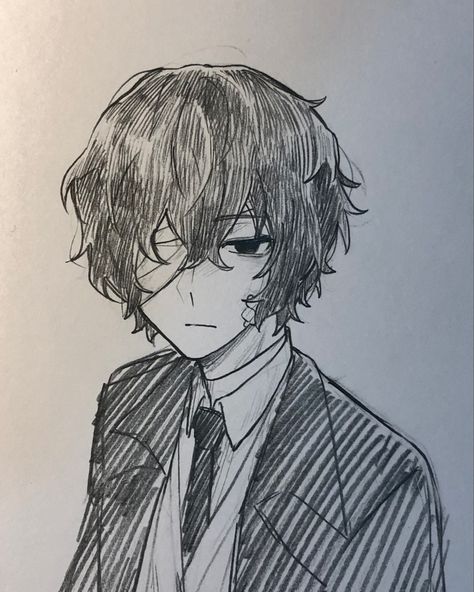 He Asked For No Pickles, Dazai Drawing, Osamu Dazai, Dazai Bungou Stray Dogs, Soyut Sanat Tabloları, Art Tools Drawing, Easy Drawings Sketches, Cute Doodles Drawings, Dog Drawing