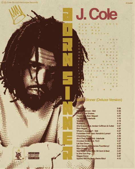 Born Sinner, Photowall Ideas, Iconic Wallpaper, Music Collage, Vintage Poster Design, Music Poster Design, Apparel Brand, Music Album Cover, J Cole