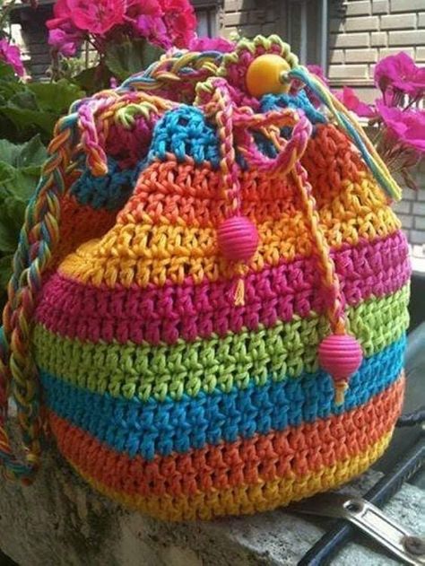 Crochet Shell Stitch, Crocheted Bags, Pola Sulam, Crochet Purse Patterns, Crochet Tote Bag, Crochet Bags Purses, Crochet Purse, Crochet Tote, Purse Patterns