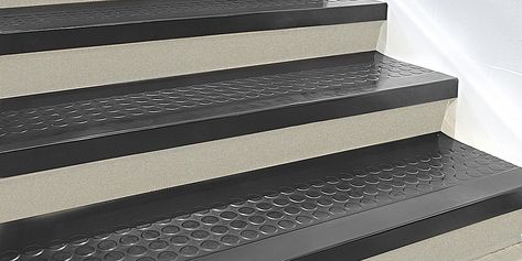 Stair Treads And Risers Stair Treads And Risers, Stairs Treads, Rubber Stair Treads, Vinyl Stair Treads, Stairs Treads And Risers, Garage Stairs, Basement Steps, Stairs Covering, Stair Tread Covers