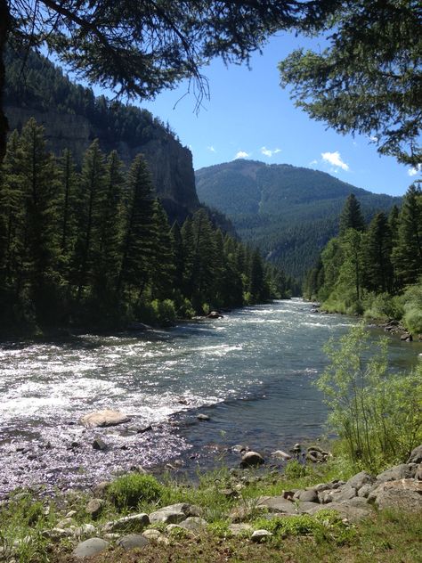 Gallatin River, Montana Gallatin River Montana, Montana Views, River Pics, Granola Girl Aesthetic Outfits, River Scenery, Girl Aesthetic Outfits, Montana Mountains, Scenic Nature, Granola Girl Aesthetic