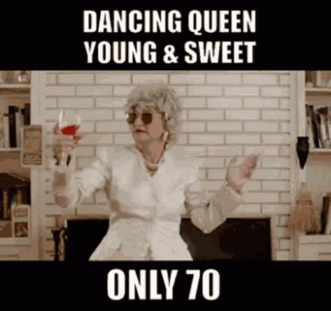 Happy Birthday Dancing Queen, Happy Birthday Dancing, Happy Messages, Happy 70th Birthday, Birthday Gifs, Birthday Memes, Happy Mother Day Quotes, Happy 70 Birthday, 70th Birthday Parties