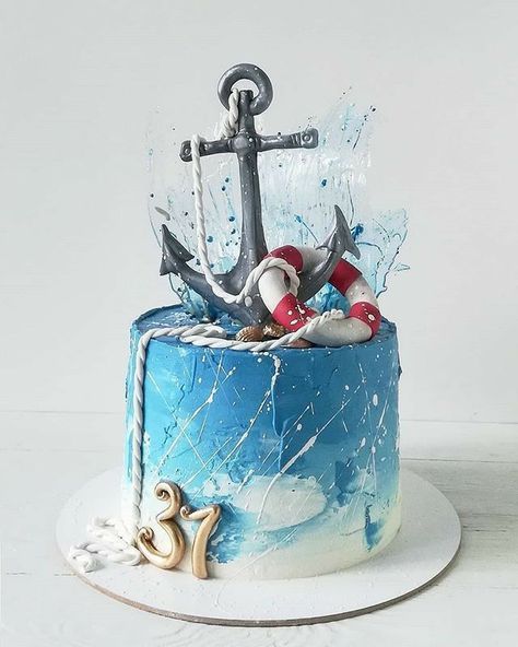 Nautical Birthday Cakes, Sailor Cake, Marine Cake, Boat Cake, Artist Cake, Ocean Cakes, Nautical Cake, Beach Cakes, Crazy Cakes