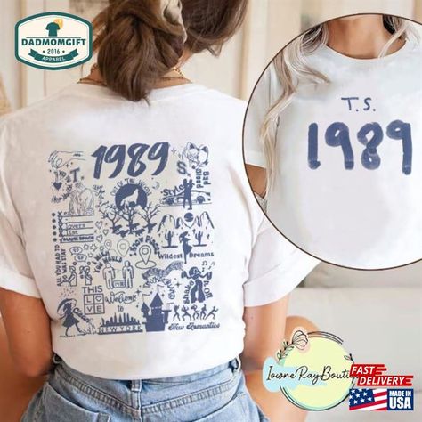 Taylor Swifties 1989 Inspired Shirt The Eras Tour Merch Sweatshirt Classic Check more at https://dadmomgift.com/product/taylor-swifties-1989-inspired-shirt-the-eras-tour-merch-sweatshirt-classic/ Eras Tour Merch, Swift Tour, Tour Merch, New Romantics, Cricut Ideas, Eras Tour, Unisex T Shirt, Taylor Swift, Graphic Tee