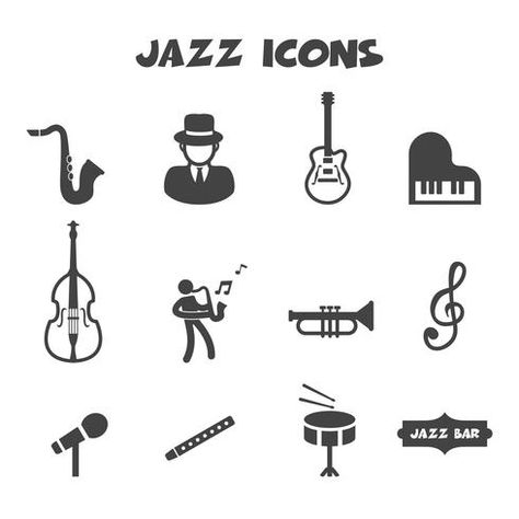 Stag And Doe, Vector Symbols, Jazz Bar, Jazz Band, Band Photos, Vector Icons, Icon Design, Vector Art, Stock Illustration