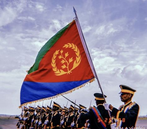 Eritrean Flag, Eritrea Flag, Nativity Painting, Flag Stand, Beautiful Places To Travel, Character Creation, Travel Goals, Places To See, Places To Travel