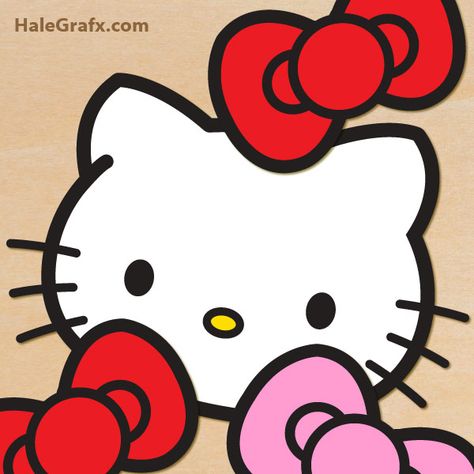 FREE Hello Kitty Pin the Bow Printable Kitty Bday Party, Hello Kitty Bday Party, Bow Printable, Hello Kitty Birthday Invitations, Hello Kitty Bday, Hello Kitty Water Bottle, Hello Kitty Party Ideas, Hello Kitty Theme Party, Kitty Party Ideas