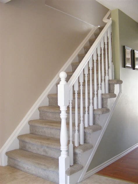 Best 5 Interior Stairs White #stairs #stairsdesign #design #ideas Painted Staircase Ideas, Bannister Ideas, Painted Stair Railings, Banister Remodel, Painted Staircase, Black Stair Railing, Wood Railings For Stairs, Railing Makeover, Stair Railing Makeover