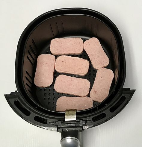 Air Fryer Cooked Spam – In Dianes Kitchen Spam Airfryer, Air Fryer Spam, How To Cook Spam, Spam Recipes Dinners, Asian Chicken Wings, Convection Oven Recipes, Spam Recipes, Air Fryer Cooking Times, Canned Foods