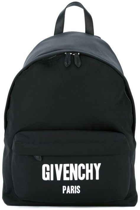 Givenchy logo print backpack Mens Backpacks, Urban Logo, Givenchy Logo, Givenchy Man, Digital Closet, Givenchy Paris, Fur Bag, Logo Items, Bold Logo