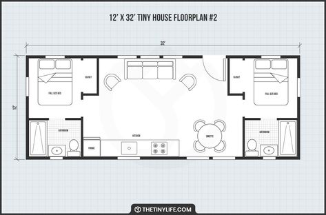 12x36 Tiny House Floor Plans, 12x40 Floor Plan Layout, Tiny Cabins Interiors, Mil Suite, Tiny Home Designs, Get Design, Coast House, Shed House Plans, Small Tiny House