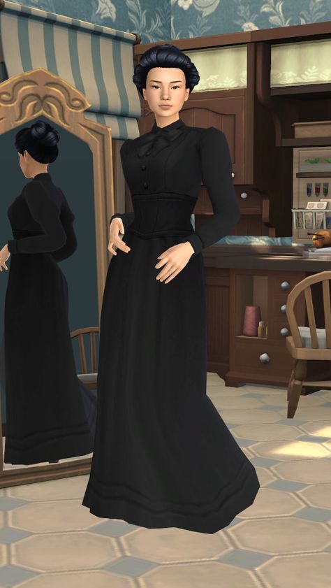 Sims 4 Victorian Cc Maxis Match, Sims 4 Cc Victorian Hair, 1890 Sims 4 Cc, Sims 4 1890s, Historical Sims 4 Cc, Victorian Cc Sims 4, Sims 4 Victorian Cc, Bee Keeper Outfit, Sims 4 Victorian House