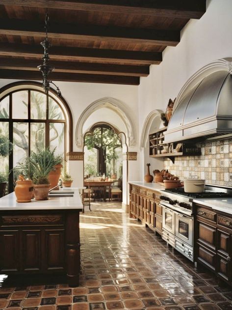 Rustic Italian Decor, Tuscan Kitchen Design, Rustic Italian Home, Spanish Style Kitchen, Italian Kitchen Design, Italian Farmhouse, Tuscan Kitchen, Italian Decor, Set Sofa