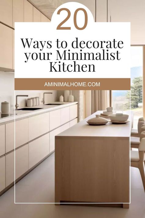 A small minimalist kitchen is organized, clean, and easy to put together if you dream of having an ideal kitchen, get inspired by these beautiful ideas. Visit my blog for more decor ideas! #aminimalhome #minimalism #lifestyle #scandi #japandi #homedecor #lifedetox #simpleliving #design #minimalismblog #minimalistkitchen #kitchen #kitchendecor #howtodecorateakitchen #smallkitchendecor Minimalist Wooden Kitchen, Minimalist Kitchen Design Inspiration, Small Minimalist Kitchen, Scandi Kitchen Ideas, Declutter House, Japandi Kitchen Ideas, Minimalist Kitchen Ideas, Minimalist Kitchen Decor, Scandi Japandi