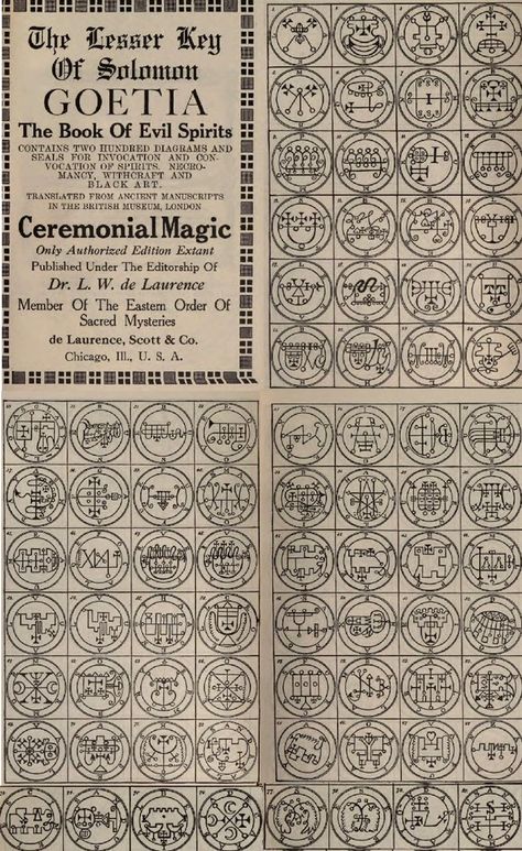 Demon Symbols, Lesser Key Of Solomon, King Solomon Seals, Key Of Solomon, Ars Goetia, Seal Of Solomon, Magick Symbols, Sacred Science, Occult Symbols