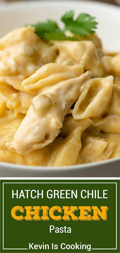 Chicken With Green Chilis, Green Chili Chicken Recipes, Green Chili Chicken Pasta, Red Chile Chicken, Meals With Green Chile, Green Chili Chicken Alfredo, Green Chili Pasta Recipes, Green Chili Alfredo Sauce, Green Chile Alfredo