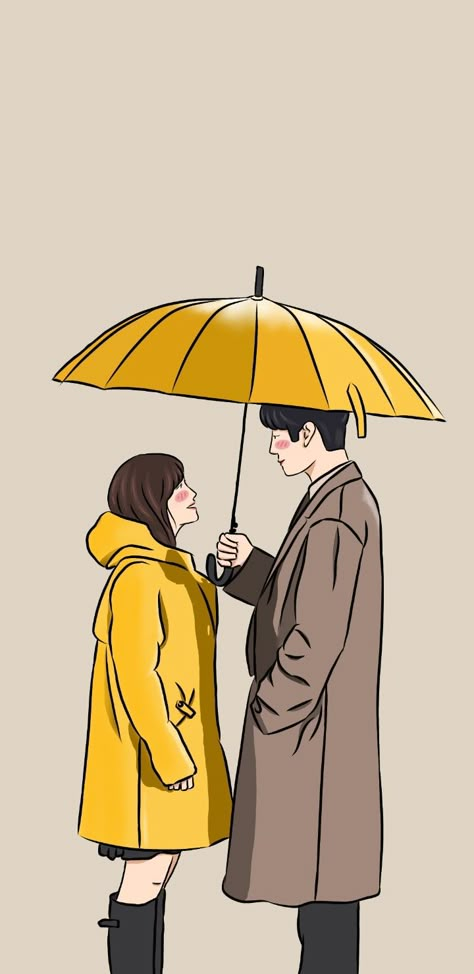 Kdrama Fan Art Wallpaper, Seni Korea, Actors Illustration, Album Cover Wallpaper Collage, Couple Sketch, Cute Sketches, K Wallpaper, Cute Couple Drawings, His Secret Obsession