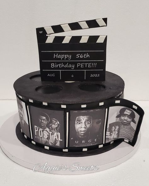 Happy 56 Birthday, Camera Cakes, Film Cake, Planet Cake, 56th Birthday, Birthday Cake For Husband, Movie Cakes, Cake For Husband, Funny Birthday Cakes