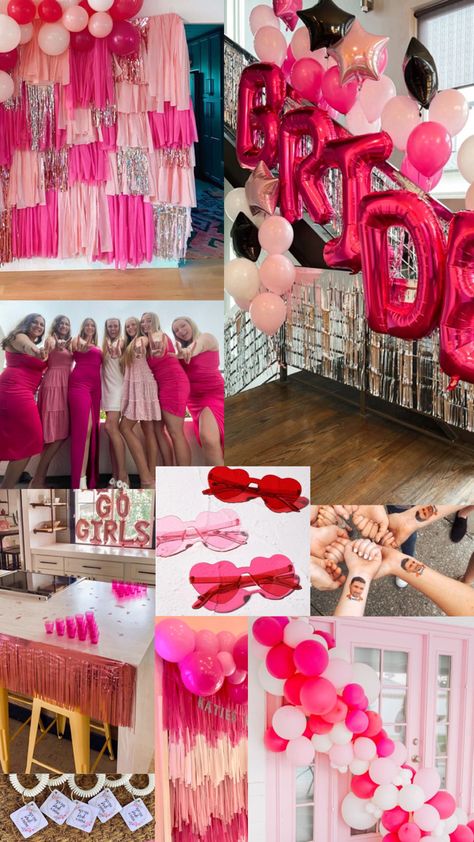 Party Outfit Pink, Pastel Wall Collage, Pink Aesthetic Room Decor, Cowgirl Bachelorette Party Outfits, Pink Aesthetic Room, White Bachelorette, Barbie Bachelorette, Pink Bachelorette Party, Cowgirl Bachelorette Parties