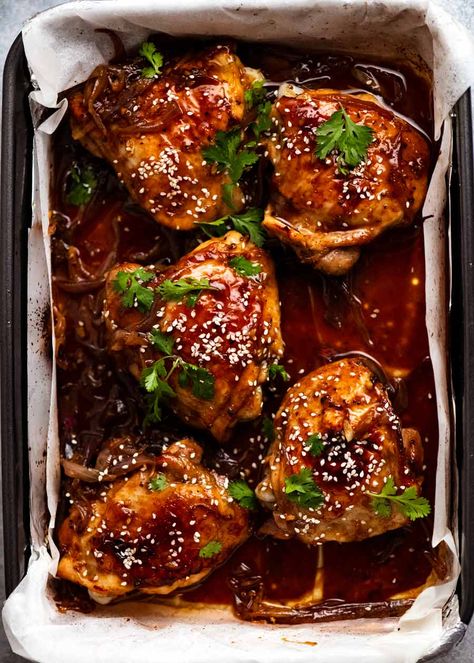 Honey Soy Baked Chicken, Honey Soy Chicken Thighs, Chicken Thighs In Oven, Tin Eats, Recipes With Soy Sauce, Honey Soy Chicken, Soy Sauce Chicken, Chicken Fresh, Soy Chicken