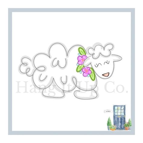 HangItUpwithAshley - Etsy Lamb Template, Door Hanger Template, Jig Saw, Downloadable Templates, Hand Painting Art, Custom Ornament, Scroll Saw, Colour Images, Door Hanger