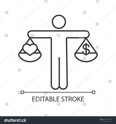 Moral Drawing, Honesty Drawing, Love Or Money, Scales Of Justice, Heart Vector, Moral Dilemma, Line Illustration, Technology Logo, Business Ethics