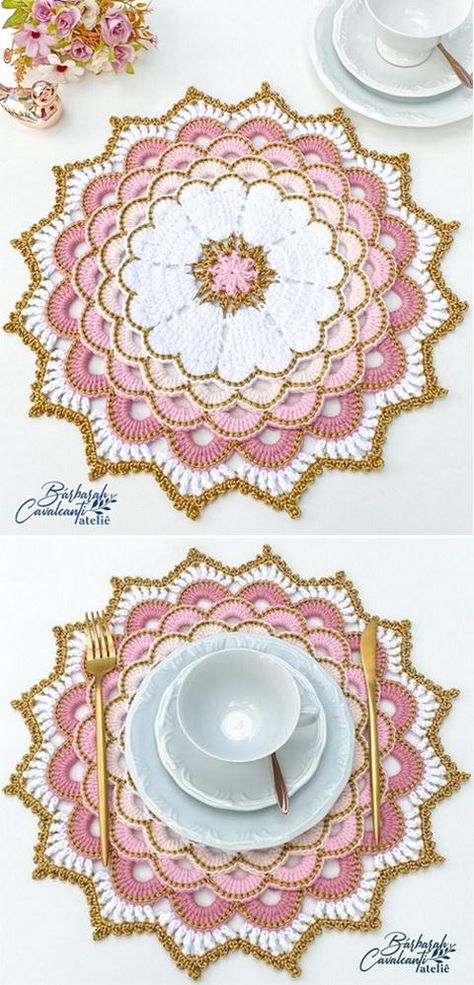 Round Placemat Crochet Pattern Free, Crochet Place Mats Free Pattern Placemat, Crochet Table Mats Free Patterns, Placemat Crochet Pattern Free, Crochet Place Mats Free Pattern, Free Crochet Placemat Patterns, Crochet Doily Patterns Free, Mandala Placemats, Crochet Placemats Free Pattern