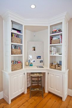 Corner Desk Ideas, Traditional Home Office, Small Storage Cabinet, Desk Organization Diy, Desk Diy, Small Home Office, Craft Room Office, Desk Ideas, Craft Room Ideas