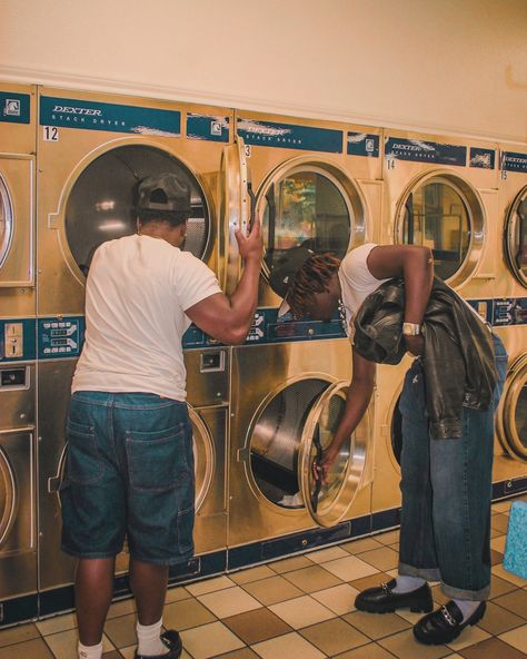 Kodak Yellow💛🔗📸 Creative Laundry Mat Photoshoot🧦🧺📸 📸/🎬: @flickfiendstudios Models: @o.ola33 @cletus.sosaa Pt. 2 dropping tomorrow🧚🏾‍♀️ #laundrymattshoot #laundrymat #photoshoot #photography #freelancephotography #dentonphotographer #dfw #dallasphotographer #dallasphotography Laundry Photoshoot Ideas, Creative Person Aesthetic, Creative Brand Photoshoot, Laundrette Photoshoot, Trolley Photoshoot, Laundry Mat Aesthetic, Laundry Room Photoshoot, Man Doing Laundry, Photoshoot Laundromat