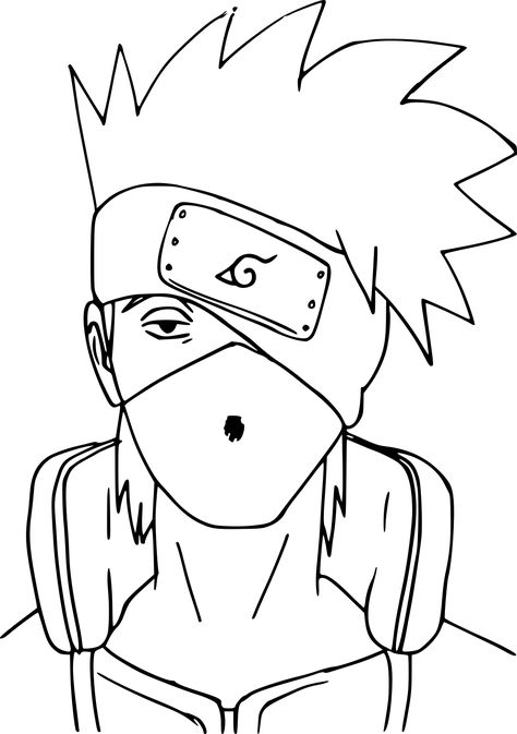 Kakashi Drawing Easy, Draw Kakashi, Not Sure What To Draw, Kakashi Drawing, Radial Pattern, Easy Cartoon, Easy Cartoon Drawings, Naruto Drawings, 3d Shape