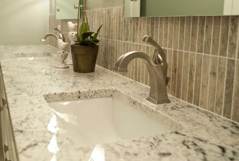 The Beauty of White Ice Granite White Ice Granite Countertops, Installing Granite Countertops, White Ice Granite, Granite Shower, Granite Bathroom Countertops, Granite Backsplash, White Granite Countertops, Countertop Slabs, Formica Countertops