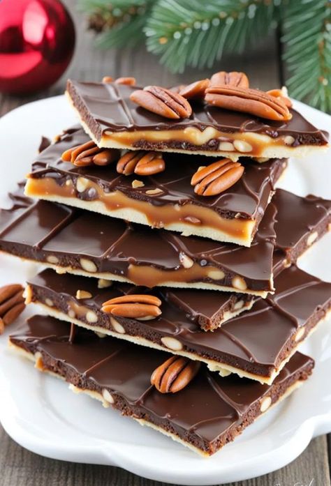 Low Recipes Turtle Bark Recipe, Turtle Bark, Custard Pie Recipe Easy, Peach Cobbler Pie, Easy Lasagna Recipe With Ricotta, Easy Christmas Treat, Pecan Pie Bark, Christmas Turtle, Christmas Bark