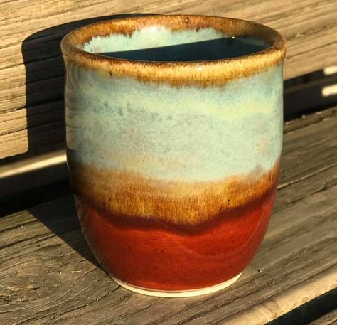 Deep Firebrick Red under Textured Turquoise (4 thicker coats TT) Deep Firebrick Glaze, Firebrick Red, Textured Turquoise, Clay Arts, Glaze Colors, Glaze Combos, Pottery Glaze, Amaco Glazes, Ceramic Glaze Recipes