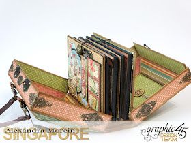 Safari Adventure Graphic 45, travel case and album Mini Albümler, Diy Mini Album, Book Binding Diy, Mini Photo Albums, Mini Albums Scrap, Mini Album Tutorial, Scrapbook Book, Scrap Album, Safari Adventure