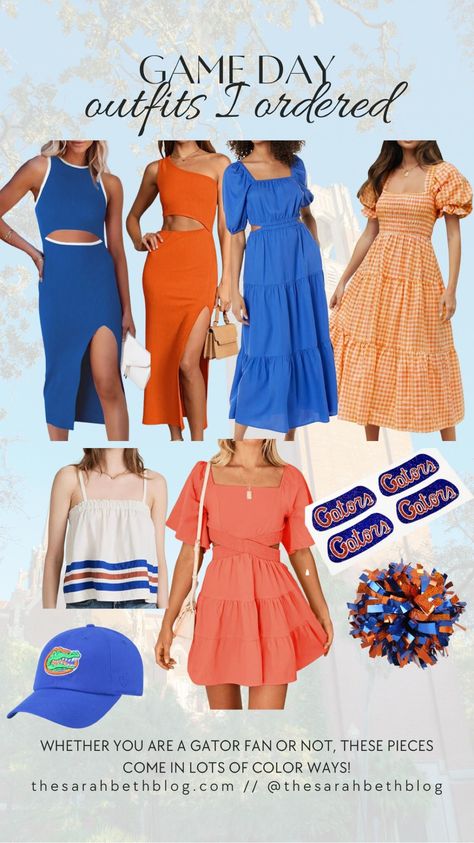 Game Day Outfit Florida Gators, Florida Gator Game Day Outfit, Florida Game Day Outfit, Gator Gameday Outfit, Florida Gators Gameday Outfits, Florida Football, Miami Football, Gators Football, Football Game Outfit