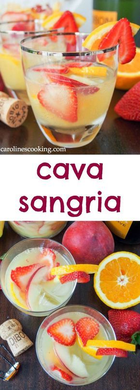 Cava sangria #SundaySupper Cava Sangria, Adult Beverages Recipes, Easy Summer Cocktails, Easy Cocktail, Best Cocktail Recipes, Lemon Herb, Cocktail Recipes Easy, Sangria Recipes, Party Food And Drinks