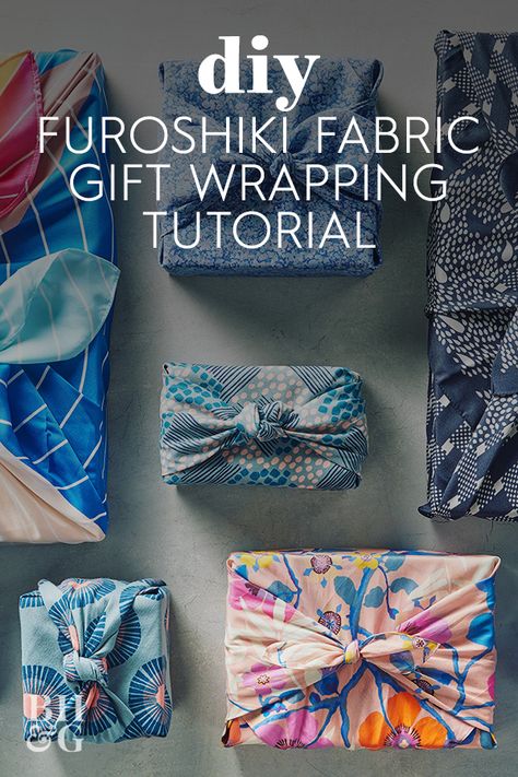 Ditch the wrapping paper and learn to wrap your gifts with fabric this holiday season. This eco-friendly swap couldn't be easier. #fabricgiftwrap #christmas #wrappingideas #ideas #sustainable #ecofriendly #bhg Gift Wrapping Using Fabric, Textile Gift Wrapping, Gifts Wrapped In Fabric, Material Wrapping Ideas, Scarf Gift Wrap, Recycled Wrapping Paper Ideas, Japanese Cloth Gift Wrapping, Fabric Gift Pouch, Fabric Wrapped Presents