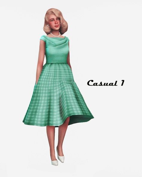 HISTORICAL CC FINDS 1950 Sims 4 Cc, Twee Sims 4 Cc, Sims 4 Cc 1940s, Sims 4 1950s Cc, Sims Royal, Old Lady Clothes, 1950 Outfits, Housewife Dress, Sims 4 Decades Challenge