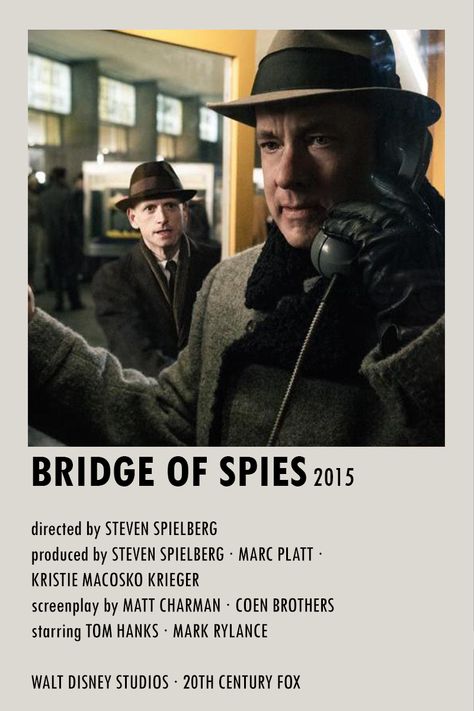 Bridge Of Spies, Steven Spielberg Movies, Television Quotes, Coen Brothers, 2015 Movies, Walt Disney Studios, Movie Poster Art, Steven Spielberg, Disney Studios