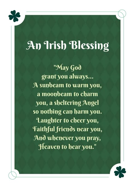 St Patrick’s Day Prayer, St Patricks Day Blessing Quotes, Irish Farewell Blessing, An Irish Blessing, Irish Prayers And Blessings, Irish New Year Blessing, Irish Blessing Quotes Prayer, Irish Sayings Quotes, Irish Notes