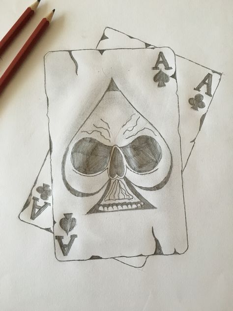 Ace of Spades♠️ Ace Cards Drawing, Ace Card Sketch, Cards Drawing Ideas Poker, Ace Card Drawing, Cards Drawing Poker Easy, Spades Tattoo Design, Ace Of Spades Drawing, Cards Drawing Poker, Card Drawings Ace