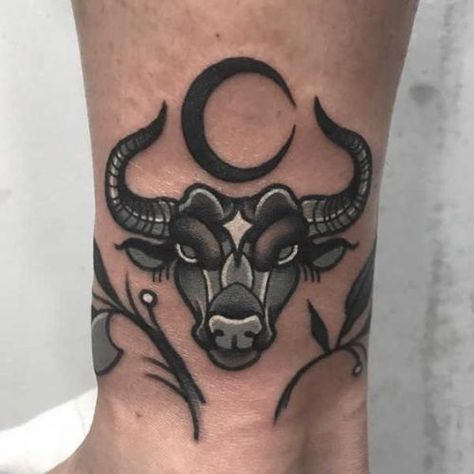 Unveiling 20 Taurus Tattoo Designs: Timeless Symbols for Men and Women in 2024 - Explore Now! Taurus Tattoo Designs, Ox Tattoo, Taurus Bull Tattoos, Bull Skull Tattoos, Bull Tattoo, Taurus Tattoo, Ram Tattoo, Cuff Tattoo, Traditional Tattoo Inspiration