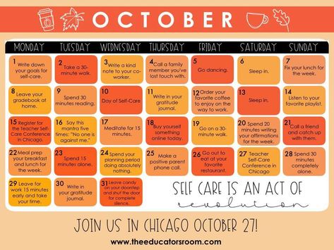 Whether you started school in August our you go back after Labor Day, teachers must make their own mental health a priority. Starting this month, we'll be releasing our limited September Teacher Self-Care calendar for you to download for free.    Email this out to your colleagues who need a little bit more love or post it Workplace Wellness, Calendar Download, Printable Calendar Template, Teacher Appreciation Week, School Counseling, Self Care Activities, Printable Calendar, Calendar Template, Free Email