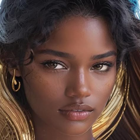 Wigs On Black Women, Maquillage Yeux Cut Crease, Brown Skin Makeup, Dark Skin Beauty, Brown Skin Girls, Dark Skin Women, Cute Face, Hazel Eyes, The Kings