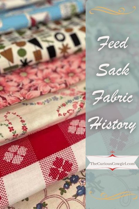 Feed Sack Fabric, Vintage Flour Sack Ideas, Feedsack Quilt, Needlepoint Finishing, Feedsack Fabric, Colorful Textiles, Feed Bags, Feed Sacks, Junk Journaling