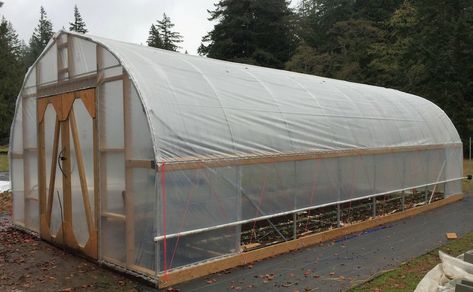 Green Houses Diy, High Tunnel Greenhouse, High Tunnel, Tunnel Greenhouse, Homesteading Diy, Greenhouse Shed, Build A Greenhouse, Homestead Gardens, Backyard Greenhouse