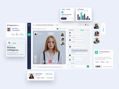 Job Interview Platform by Online Interview, John Snow, Business Intelligence, Business Development, Job Interview, Web Application, User Experience, Ux Design, App Design