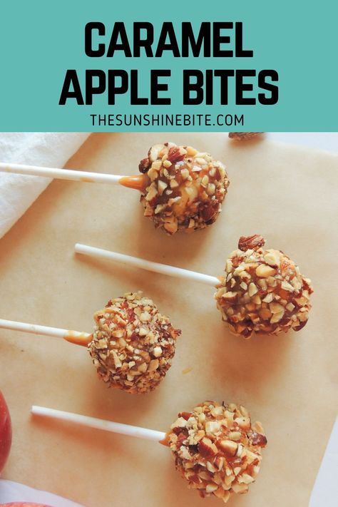 These homemade caramel apple bites are made with just 4 simple ingredients. The combination of crisp, juicy apples and sweet, chewy caramel makes them the perfect fall treat. These adorable caramel apples are easy to eat and fun for the whole family to make. Deep Fried Ice Cream, Homemade Caramel Apple, Deep Fried Desserts, Caramel Apple Bites, Fried Desserts, Apple Bites, Mini Caramel Apples, Homemade Churros, Caramel Apples Homemade